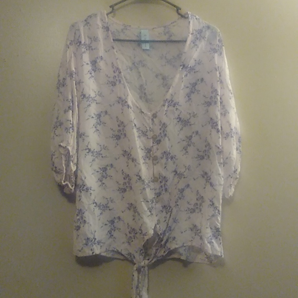 M. Fasis Floral Blouse L